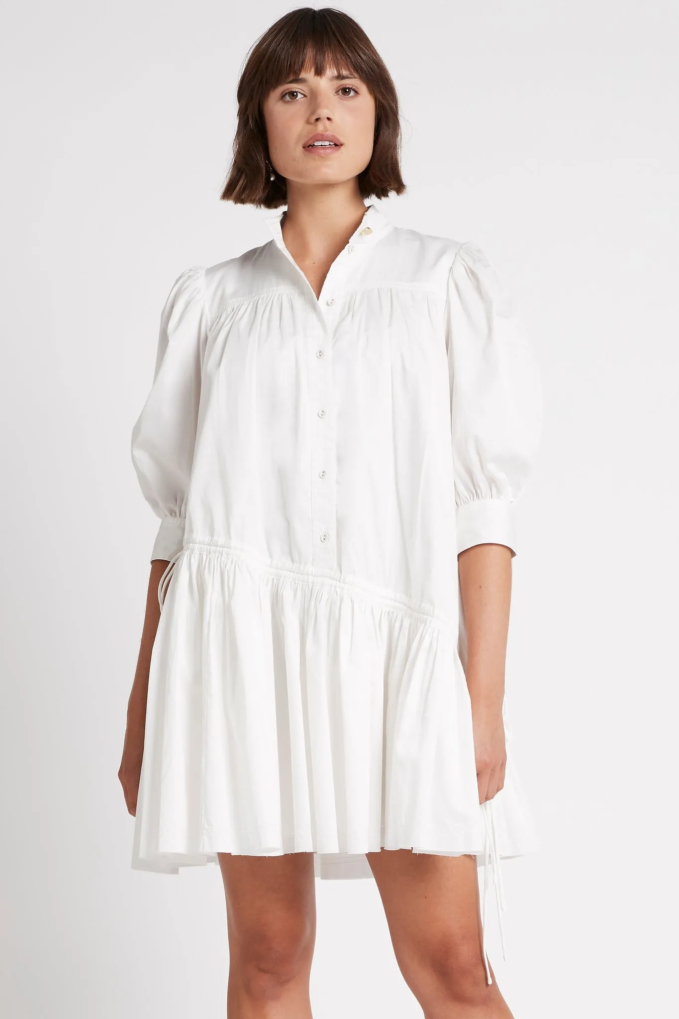 Frequency Drawstring Smock Dress sold by Aje