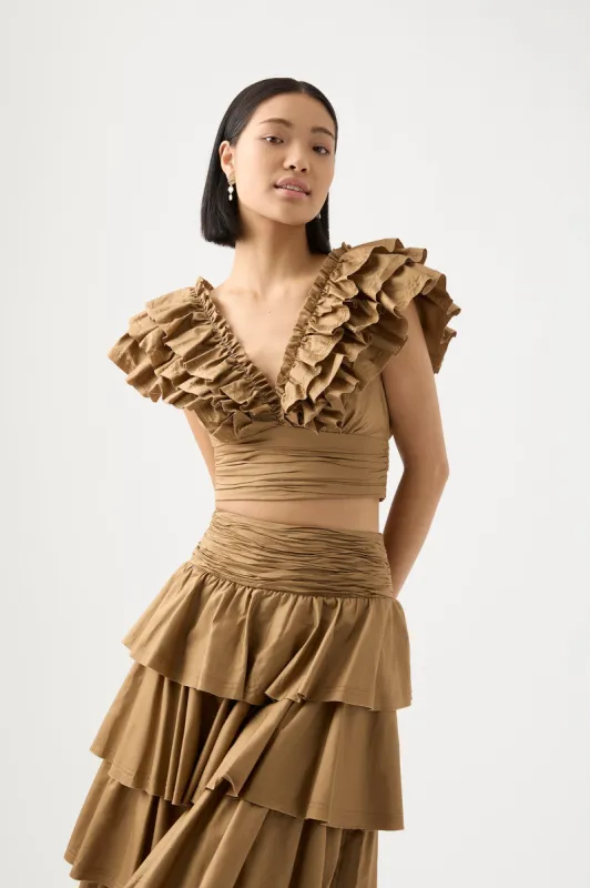 Rhythmic Frill Bodice sold by Aje