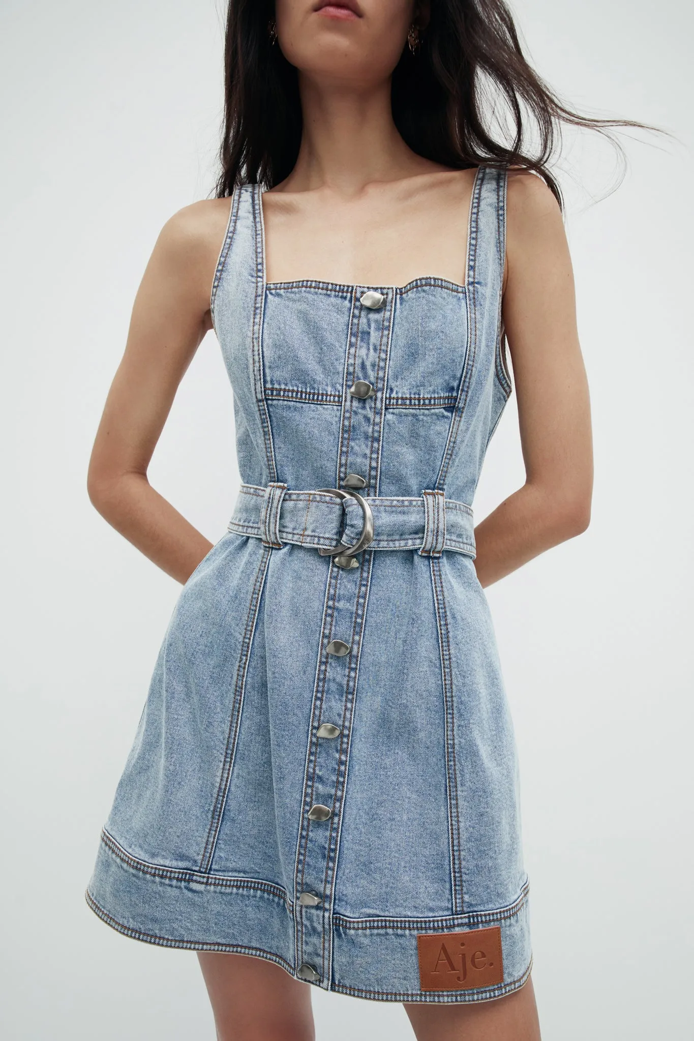 Zariah Denim Mini Dress sold by Aje