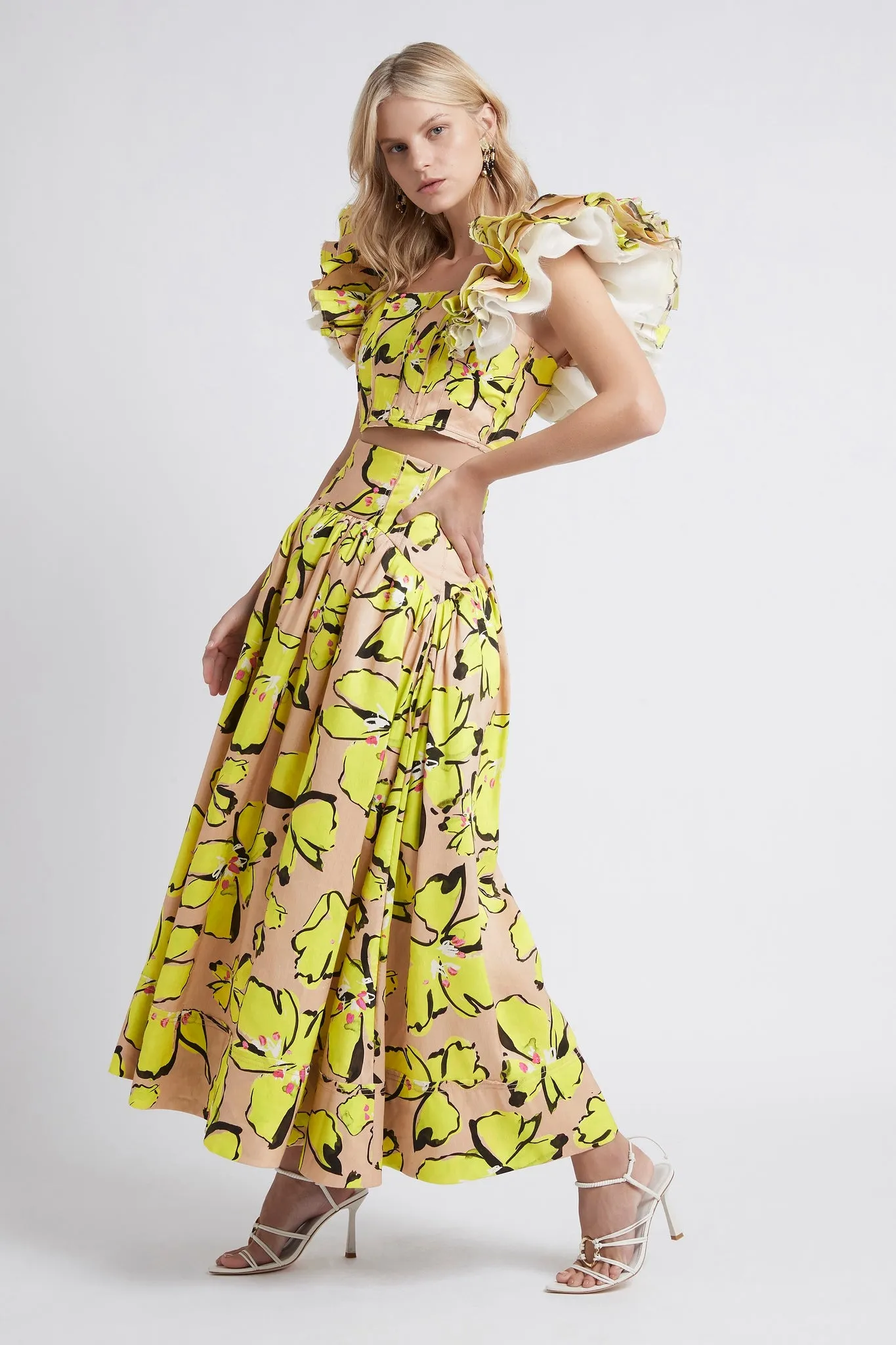 Pelicano Citrus Bloom Midi Skirt sold by Aje product image thumbnail 3