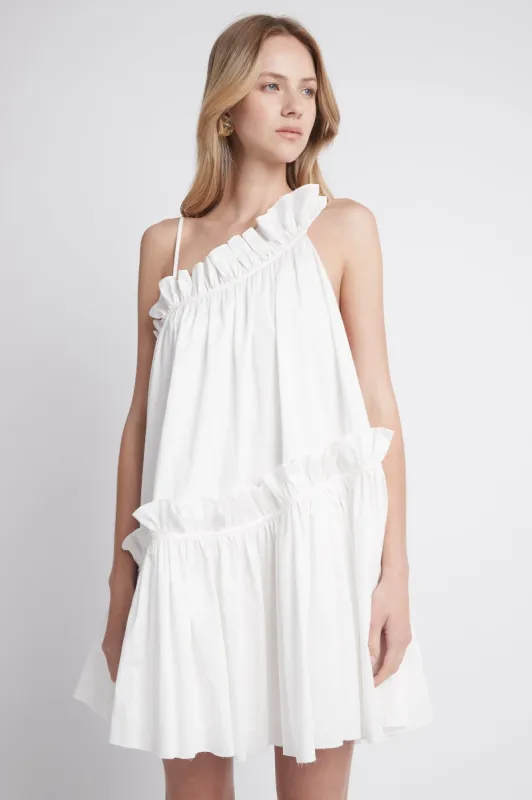 Romance Asymmetric Mini Dress made by Aje