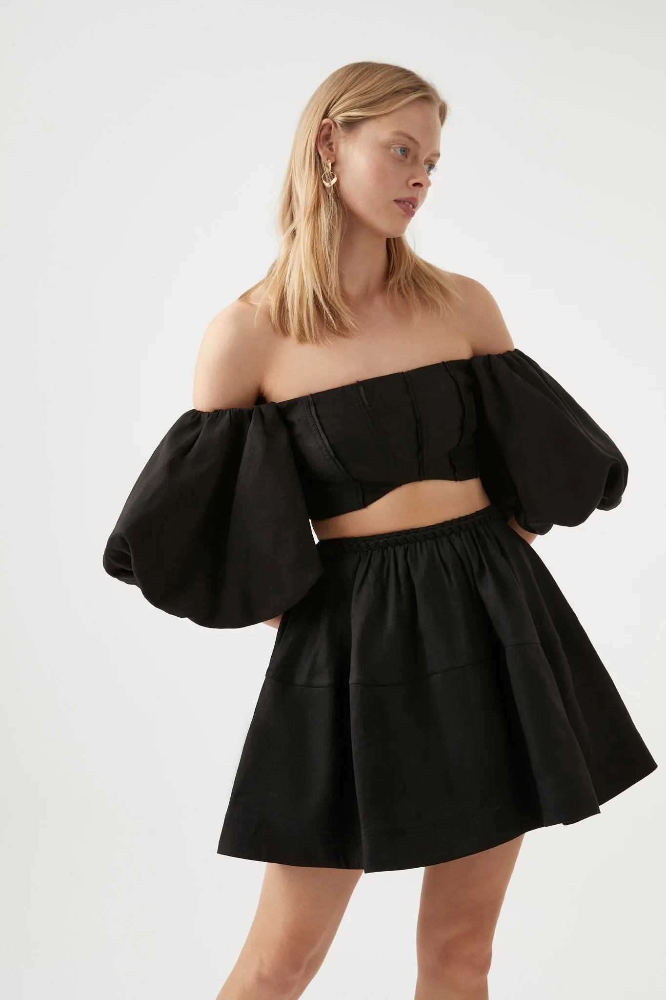 Eugenie Off Shoulder Crop Top sold by Aje
