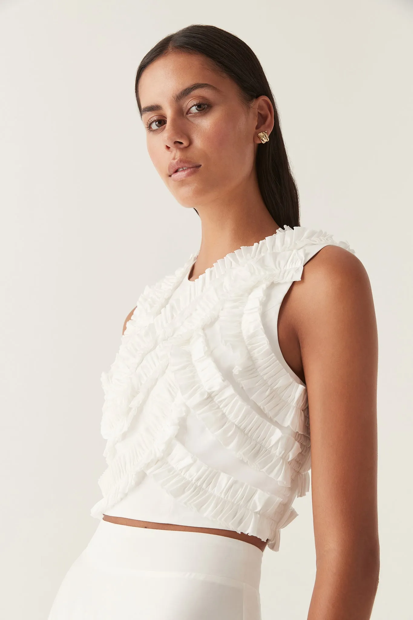 Aurelia Frill Shell Top sold by Aje product image thumbnail 3