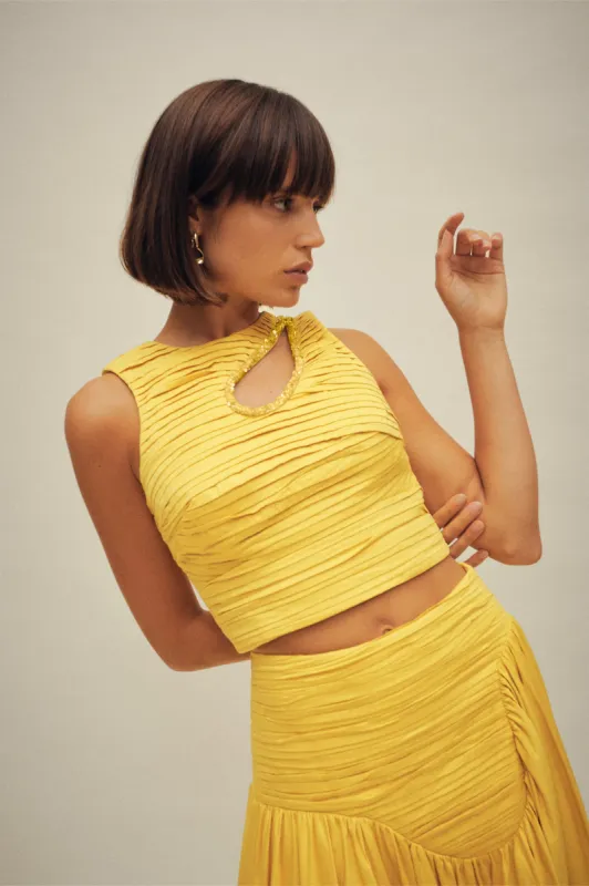 Jolie Abstract Cut Out Top sold by Aje