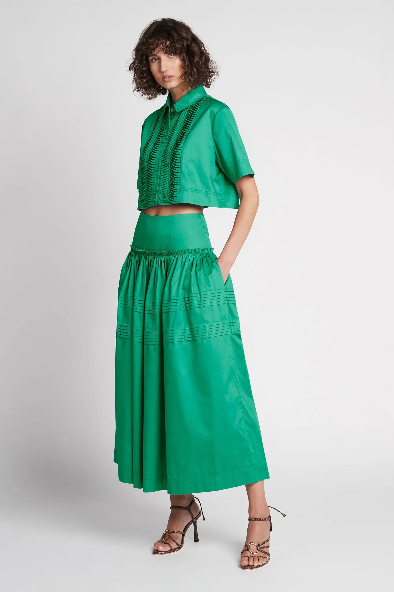 Poised Pleated Midi Skirt sold by Aje product image thumbnail 5