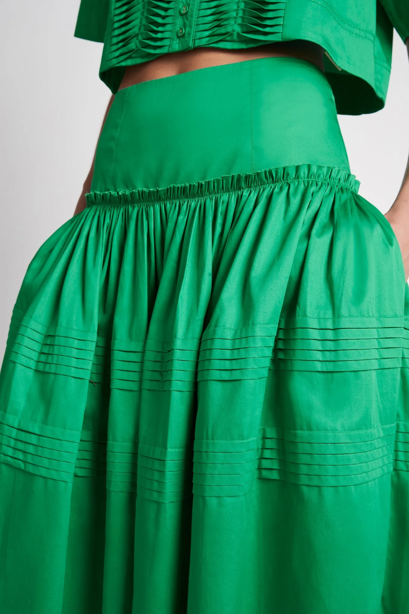 Poised Pleated Midi Skirt sold by Aje product image thumbnail 4