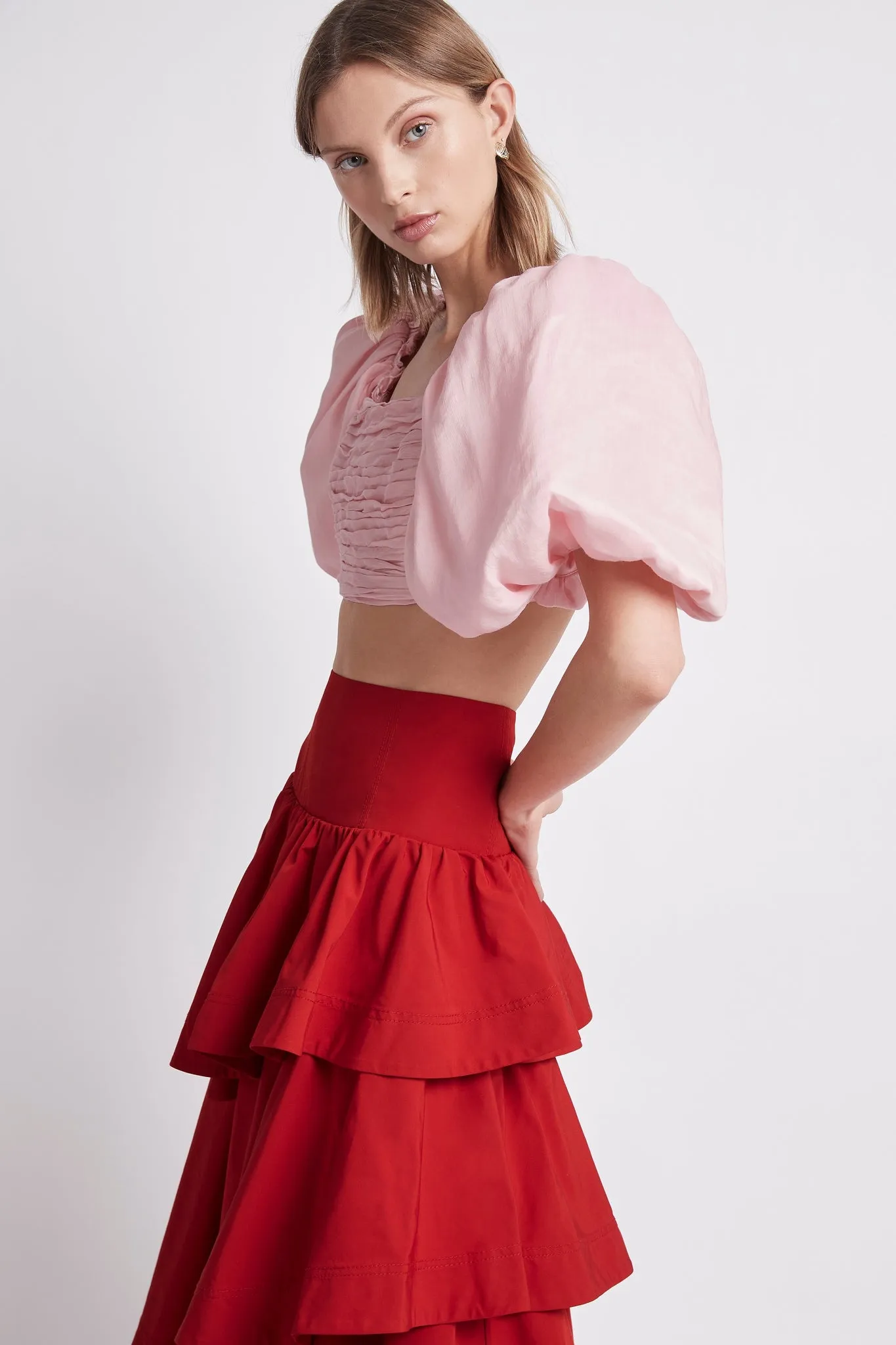 Myriad Puff Sleeve Cropped Top sold by Aje product image thumbnail 4