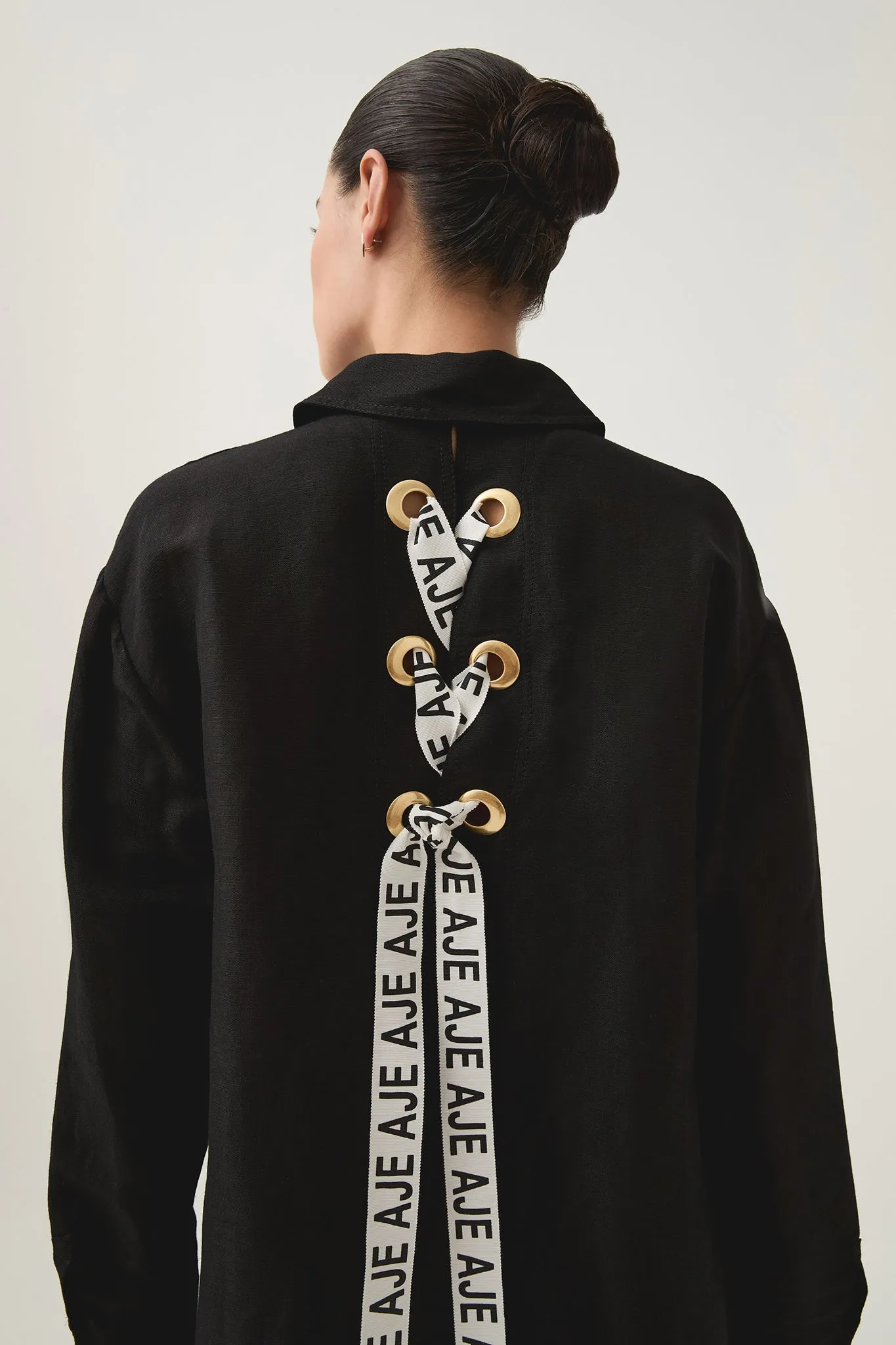 Virtuous Lace-Up Longline Shirt sold by Aje product image thumbnail 4