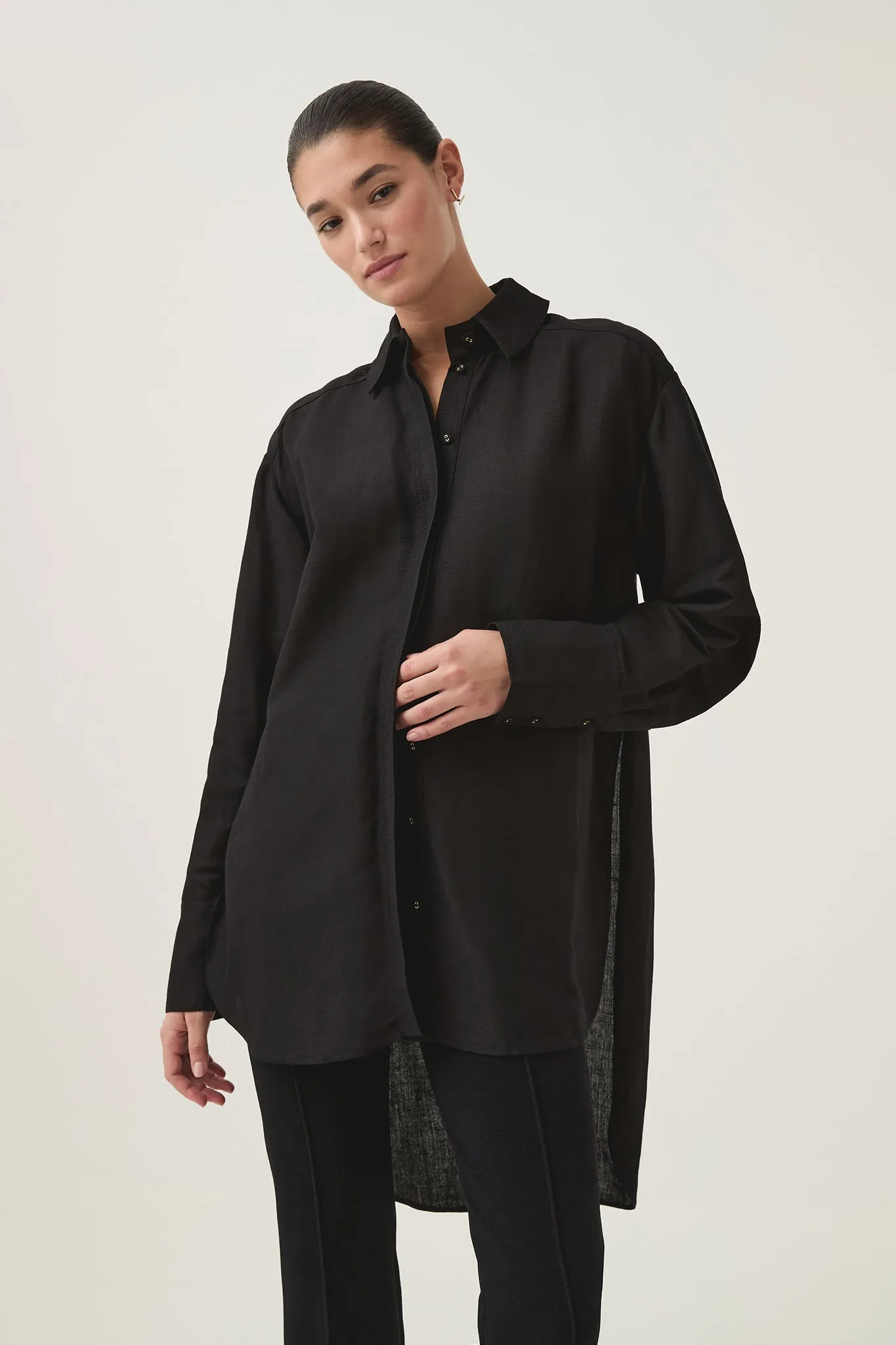 Virtuous Lace-Up Longline Shirt sold by Aje product image thumbnail 5