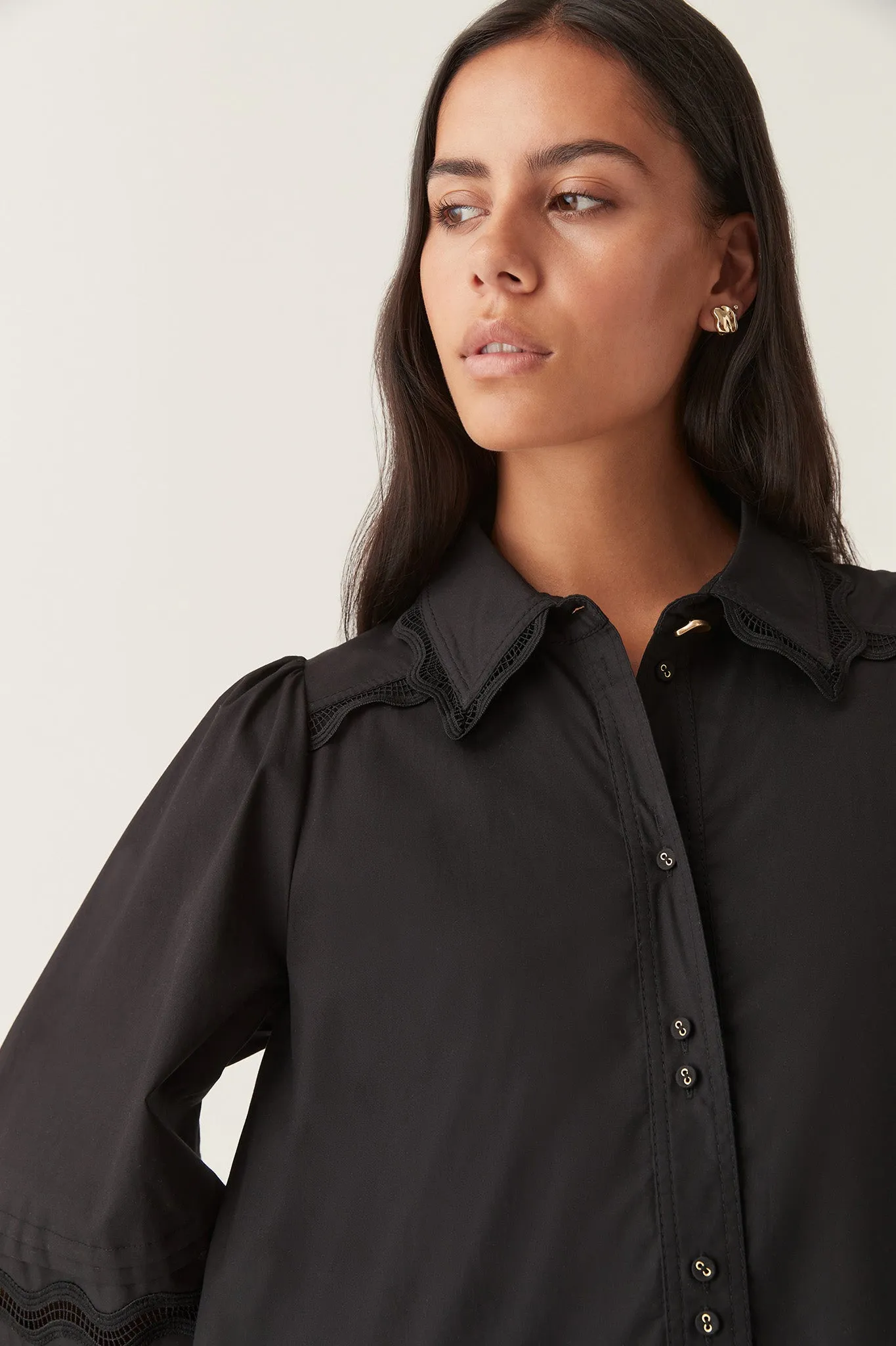 Reva Wave Trim Mini Dress sold by Aje product image thumbnail 4