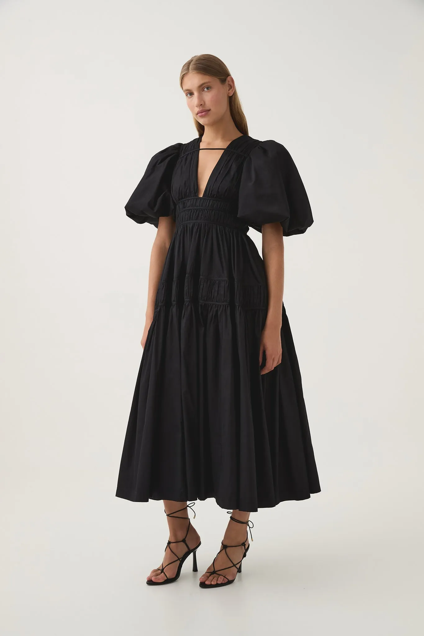 Fallingwater Ruched Midi Dress sold by Aje product image thumbnail 5