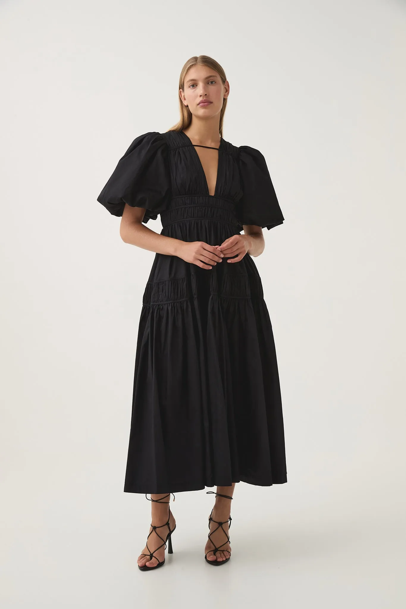 Fallingwater Ruched Midi Dress sold by Aje