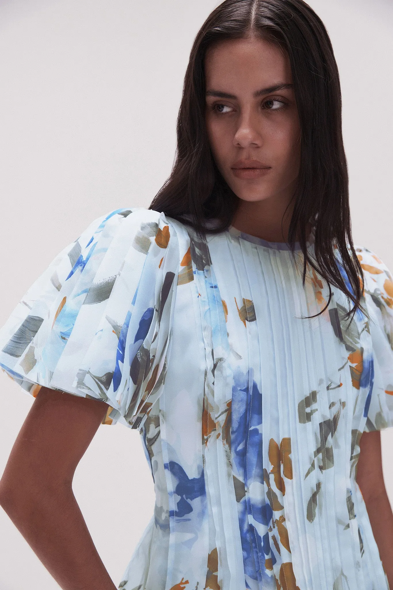 Nova Pleated Midi Dress sold by Aje product image thumbnail 4