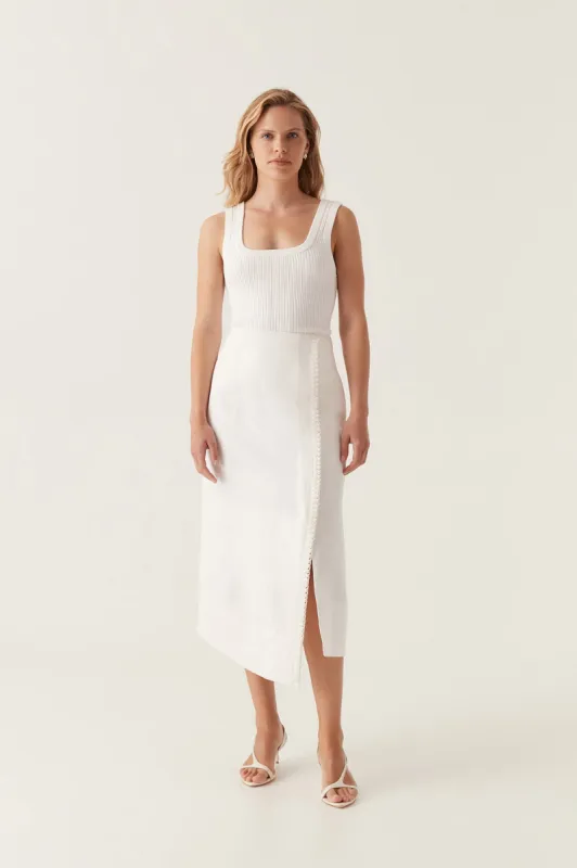 Theory Cinched Midi Skirt sold by Aje