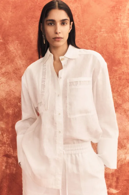 Reframe Oversized Logo Shirt sold by Aje