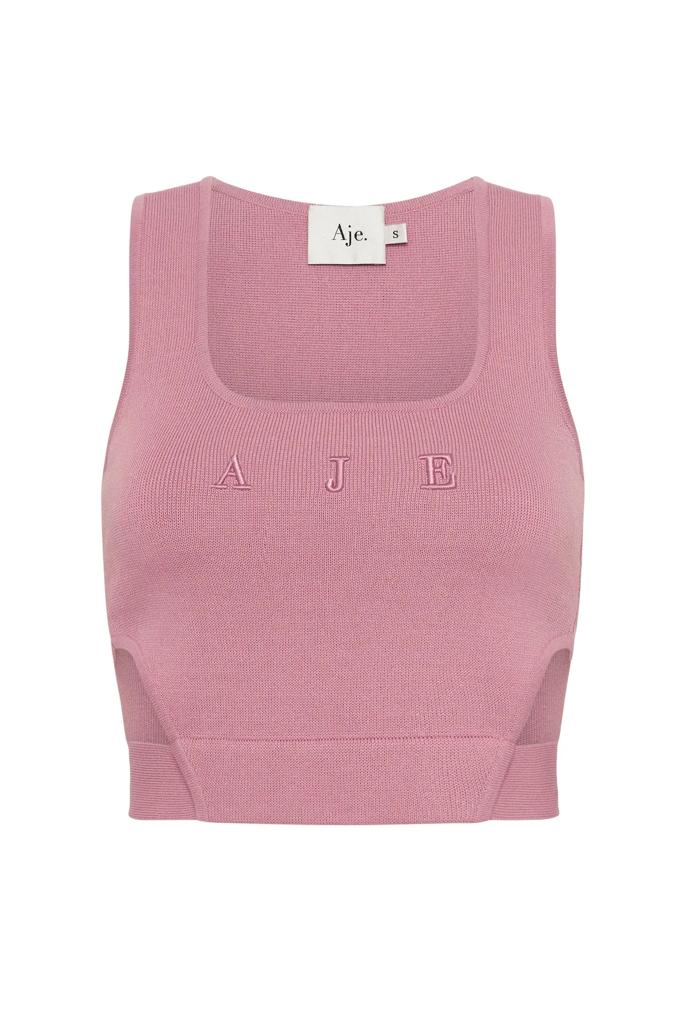 Livadi Cropped Tie Knit Logo Top sold by Aje product image thumbnail 2