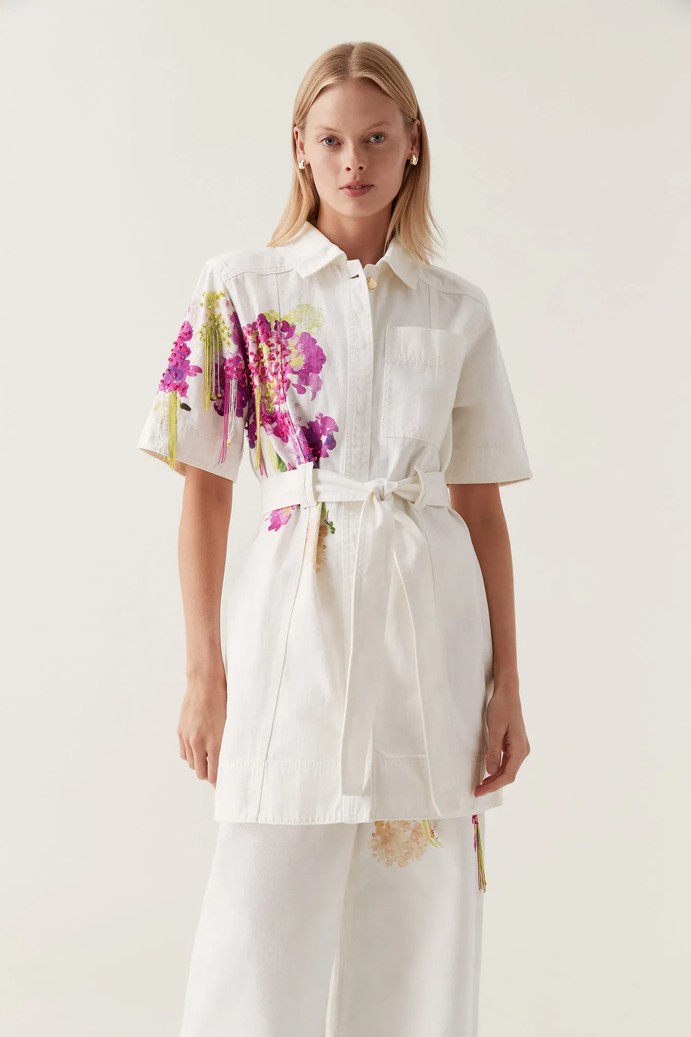 Flora Detail Denim Shirt Dress sold by Aje product image thumbnail 5