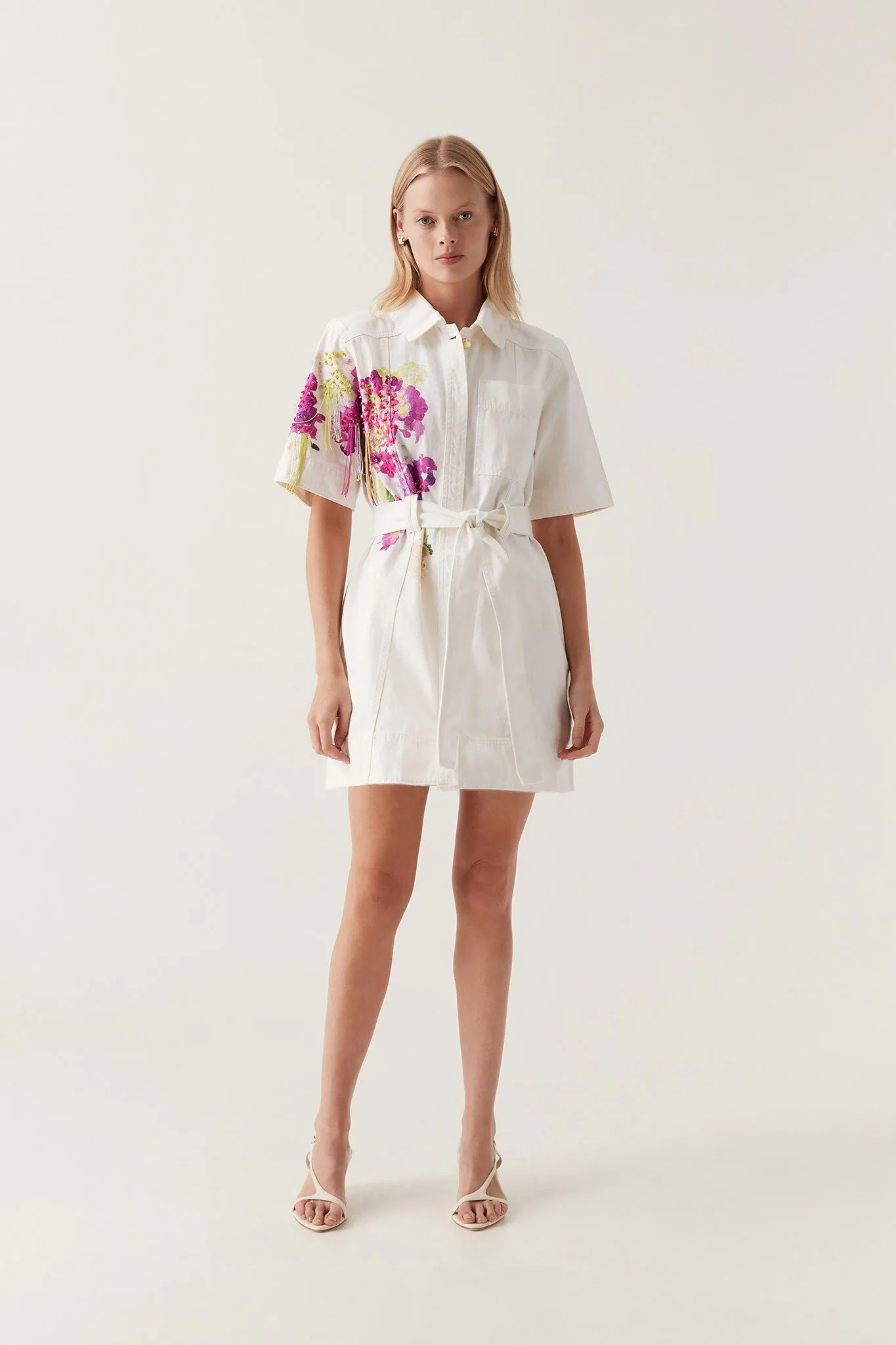 Flora Detail Denim Shirt Dress sold by Aje