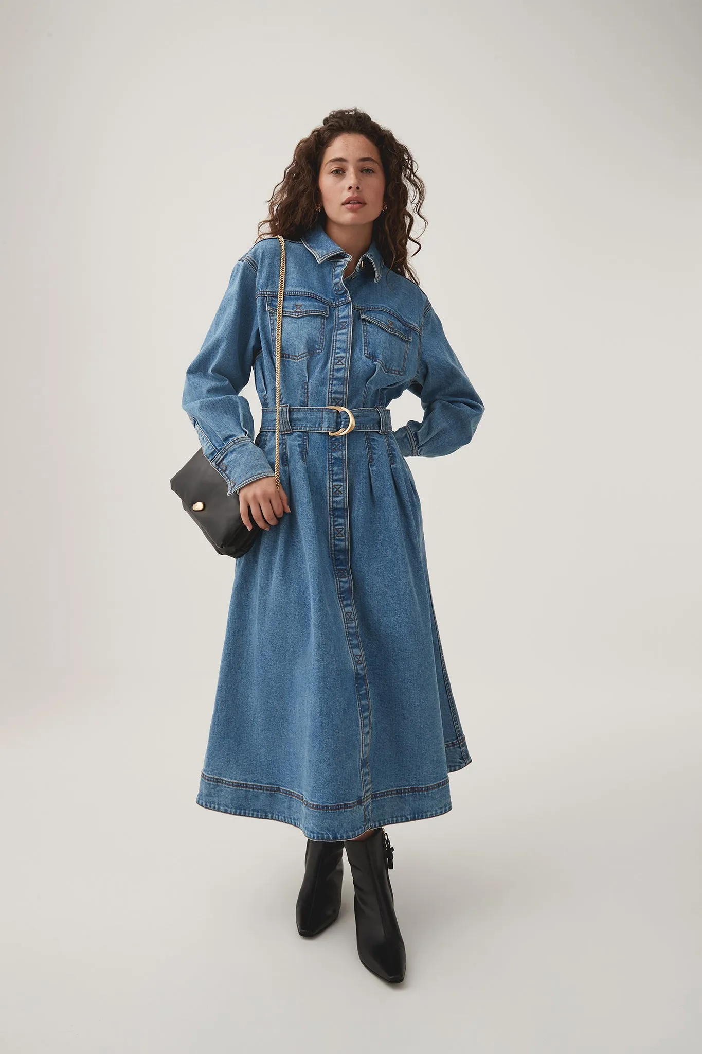 Aradia Denim Midi Dress sold by Aje product image thumbnail 3