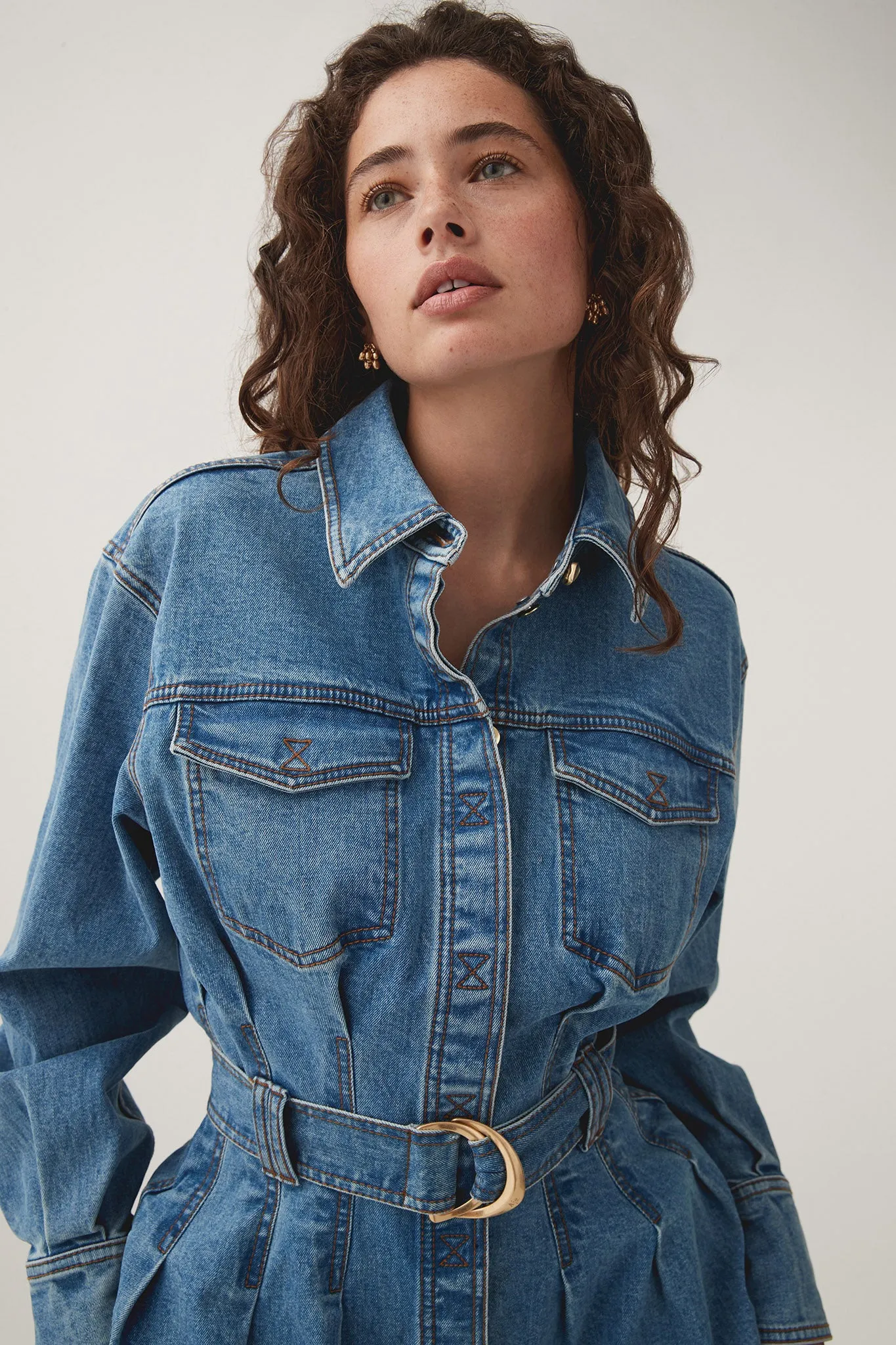 Aradia Denim Midi Dress sold by Aje product image thumbnail 4