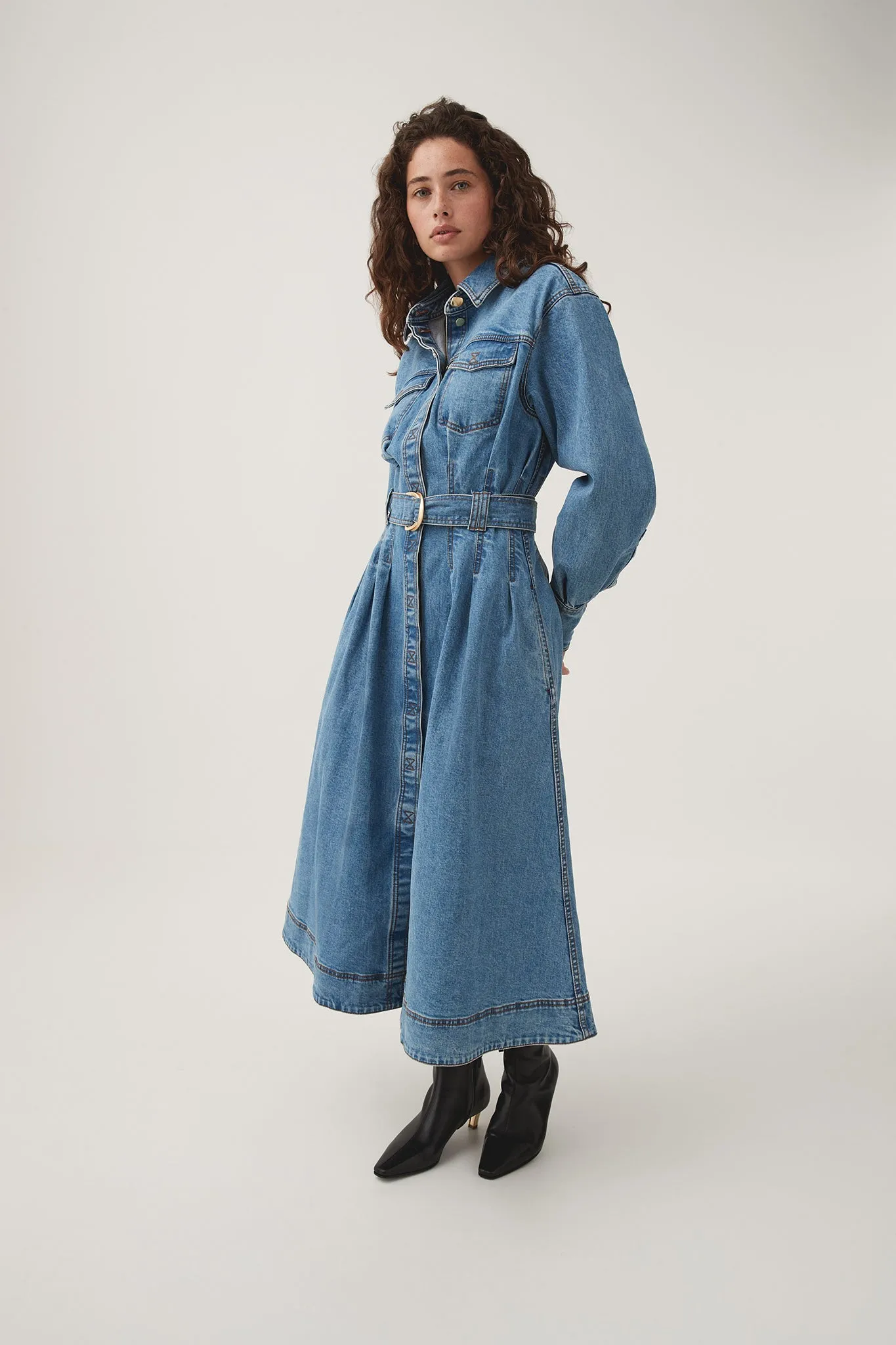 Aradia Denim Midi Dress sold by Aje product image thumbnail 5