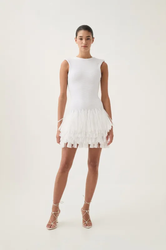 Rushes Raffia Knit Mini Dress sold by Aje