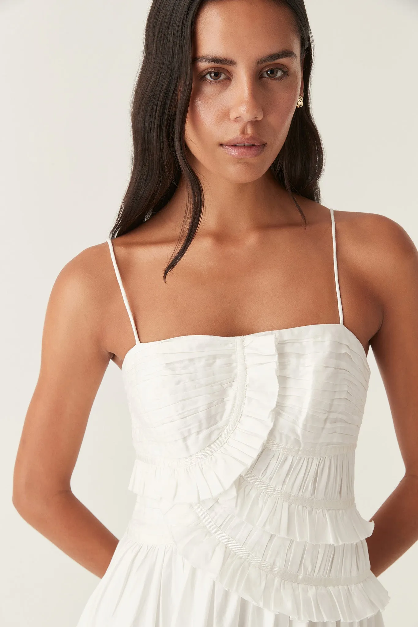 Synergy Frill Midi Dress sold by Aje product image thumbnail 4