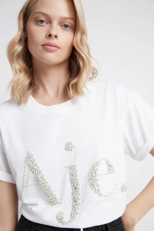 Mackenzie Beaded Tee made by Aje