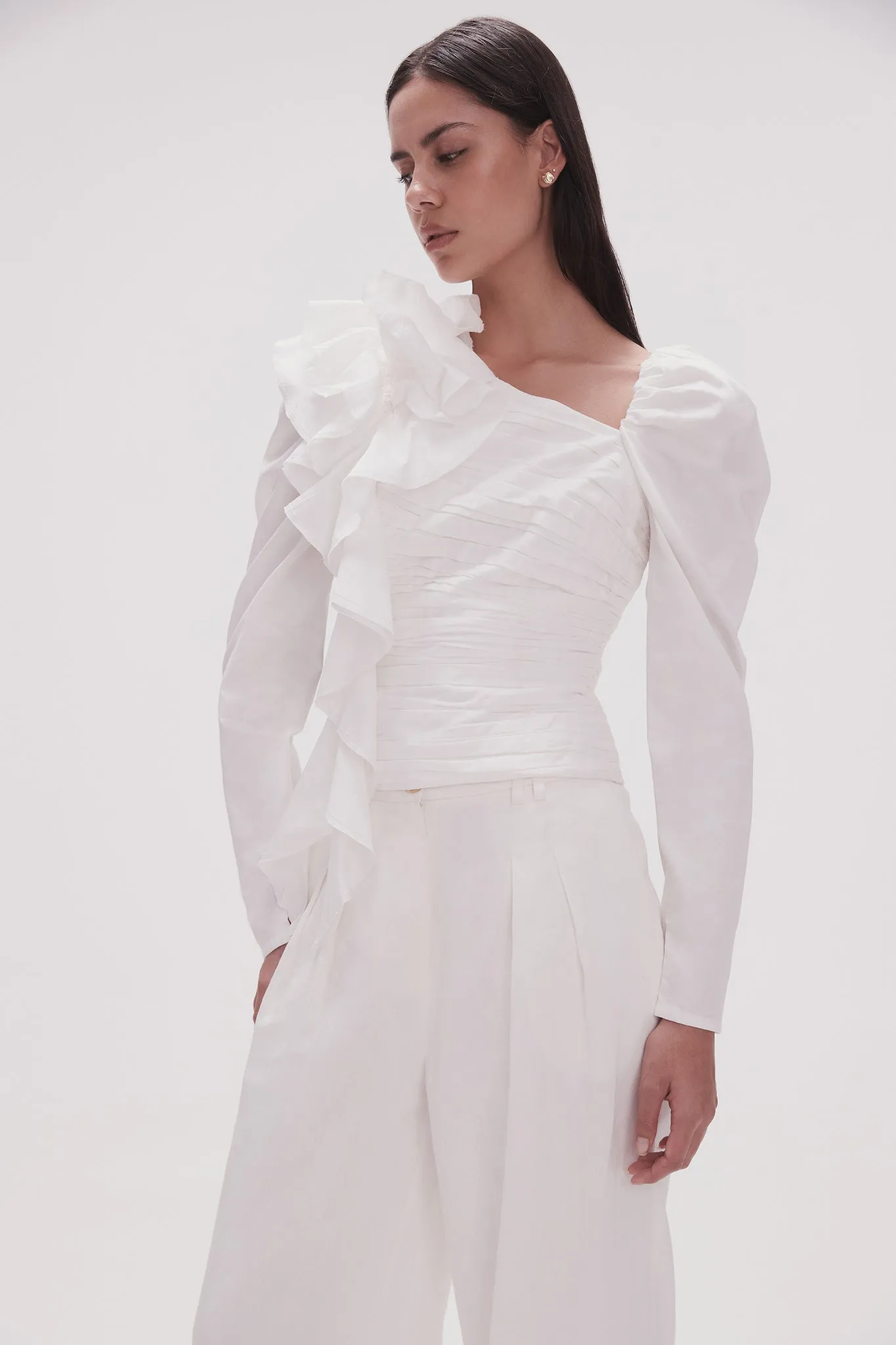 Adelia Ruffle Long Sleeve Top sold by Aje product image thumbnail 5