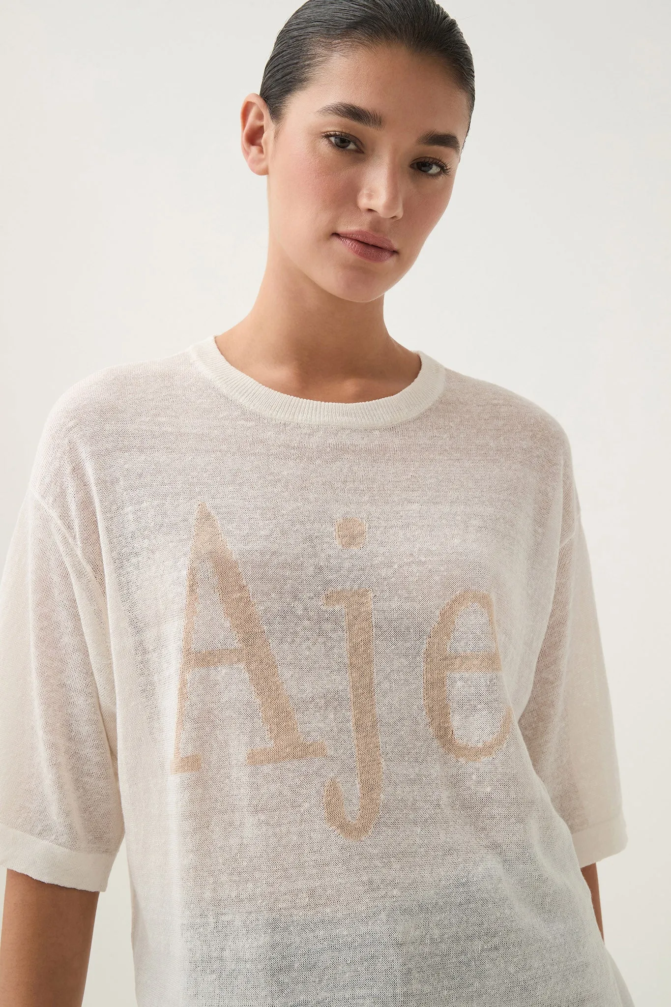 Elvira Oversized Linen Tee sold by Aje product image thumbnail 4
