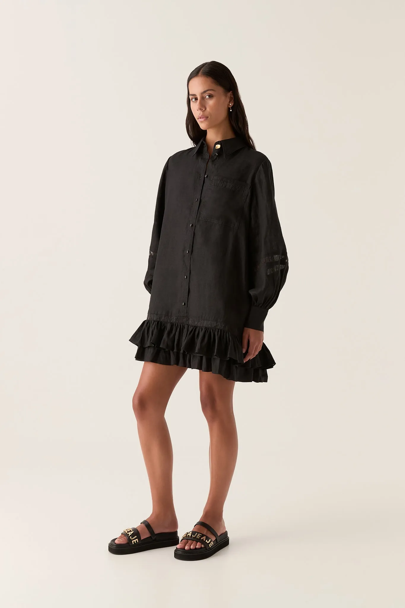 Reframe Logo Trim Mini Dress sold by Aje product image thumbnail 3