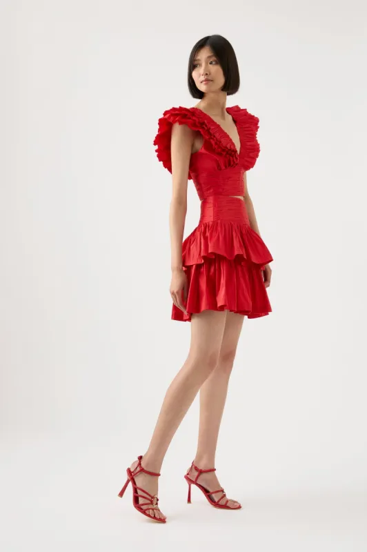 Rhythmic Tiered Frill Skirt sold by Aje