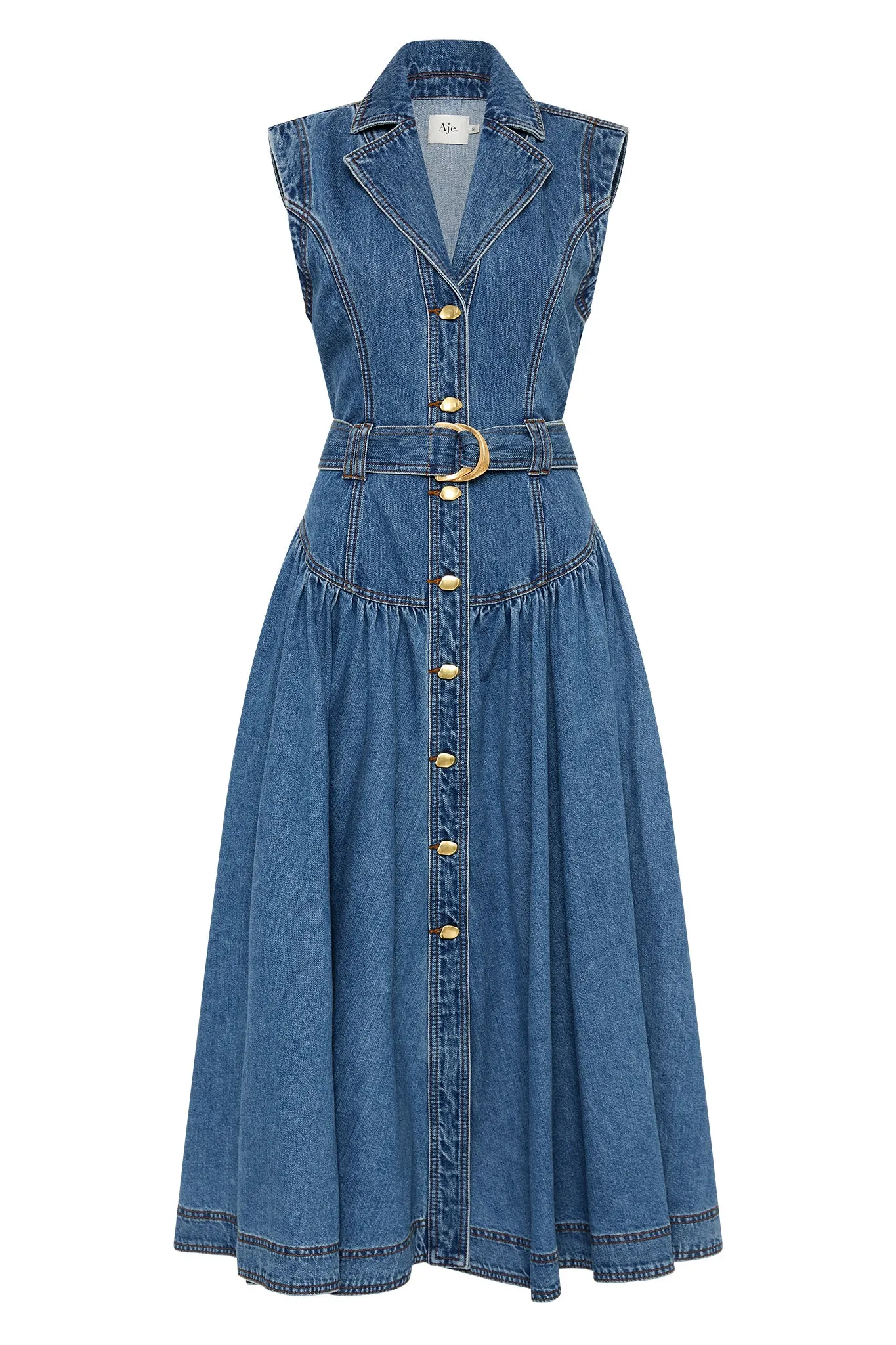 Elena Belted Denim Midi Dress sold by Aje product image thumbnail 2