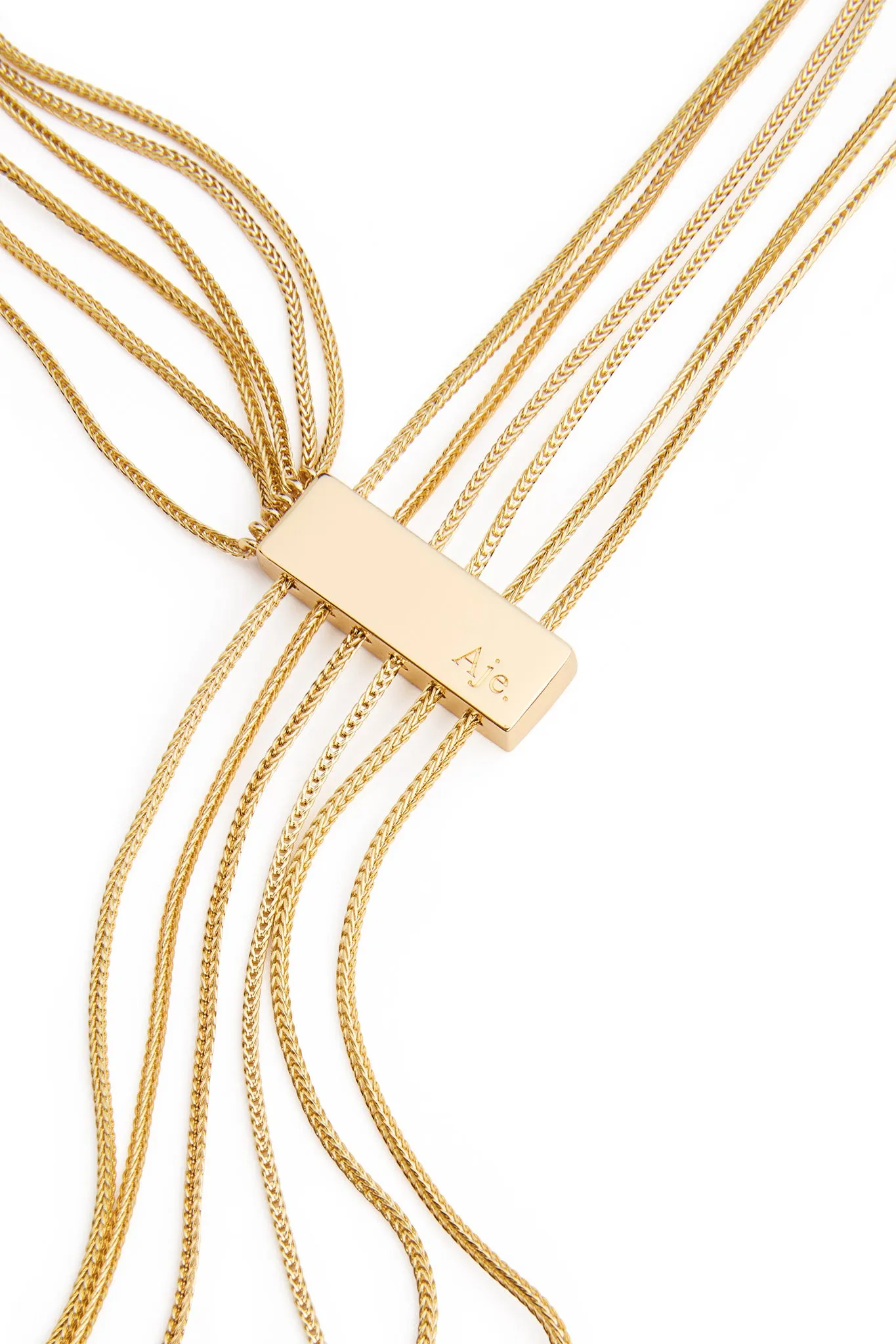 Chevron Drop Chain Necklace sold by Aje product image thumbnail 4