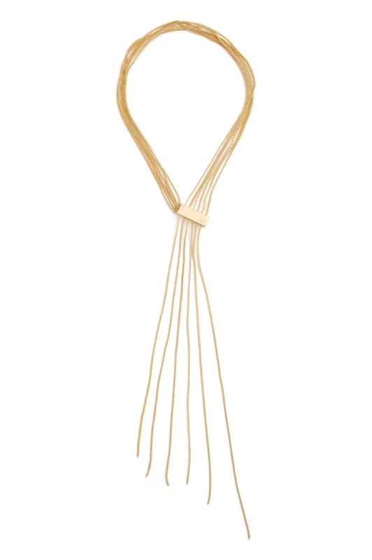 Chevron Drop Chain Necklace sold by Aje