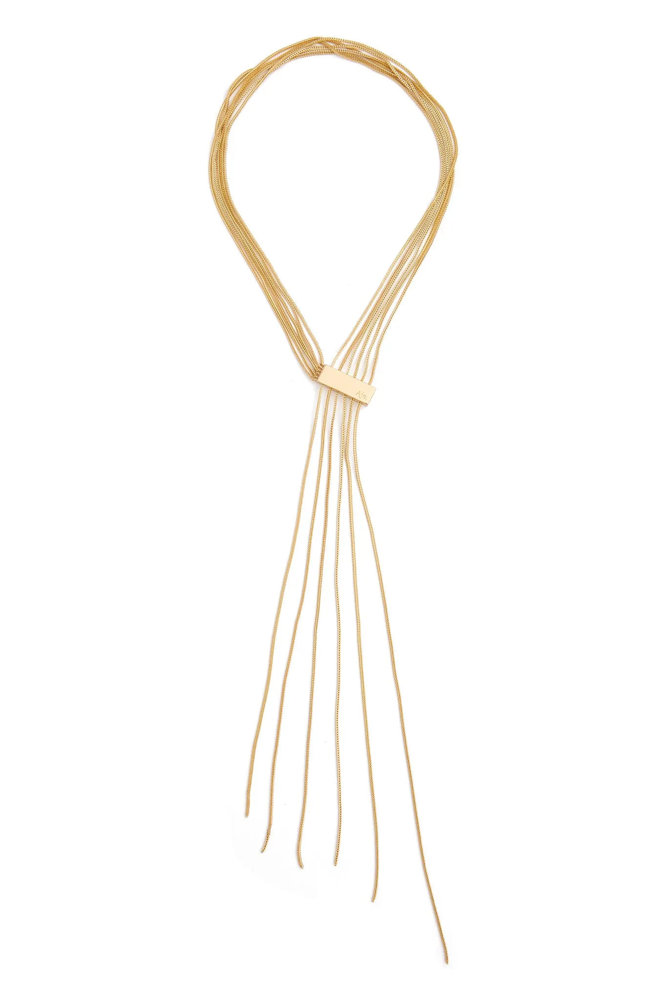 Chevron Drop Chain Necklace sold by Aje