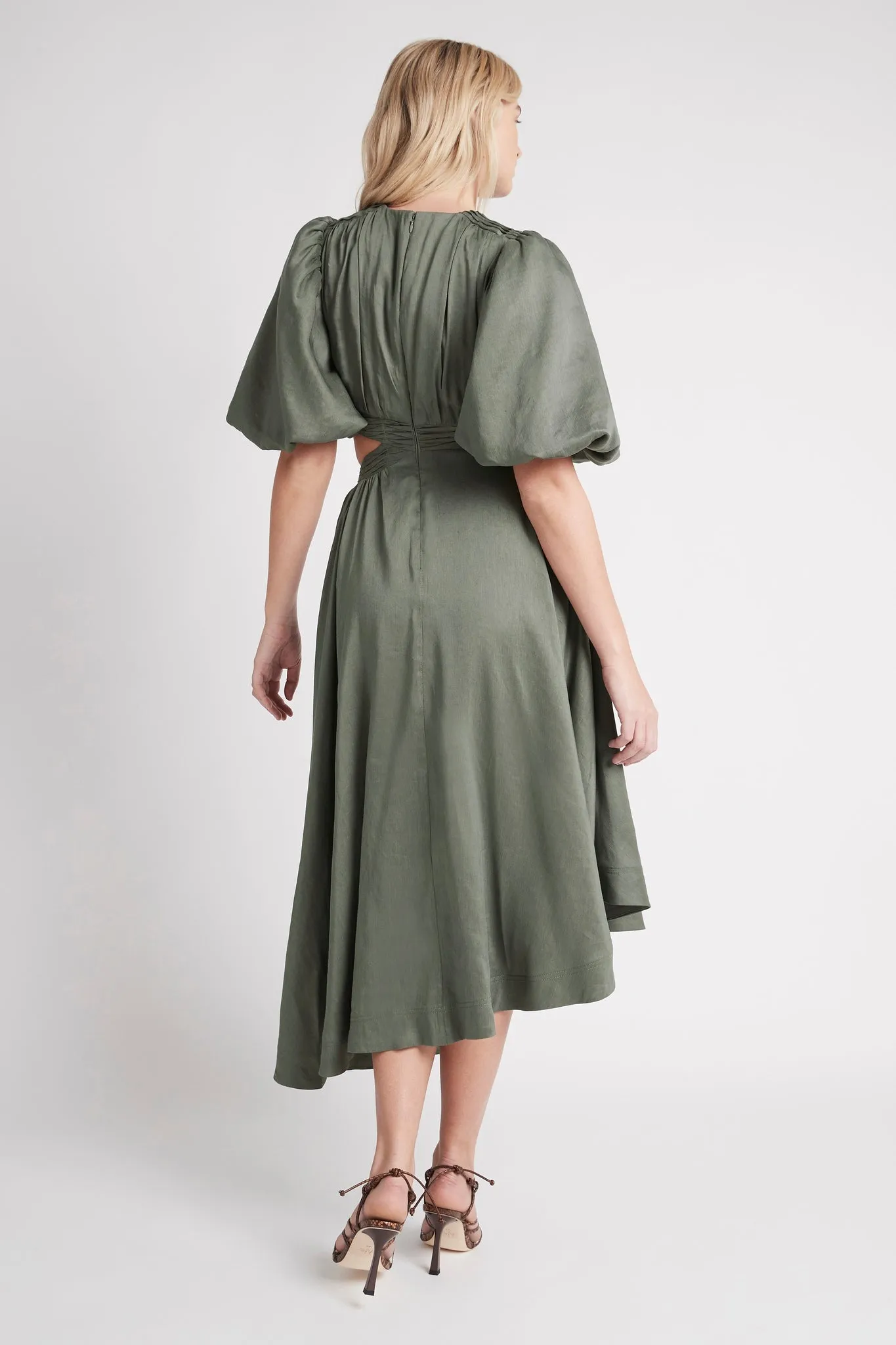 Tidal Tucked Cut Out Midi Dress sold by Aje product image thumbnail 4
