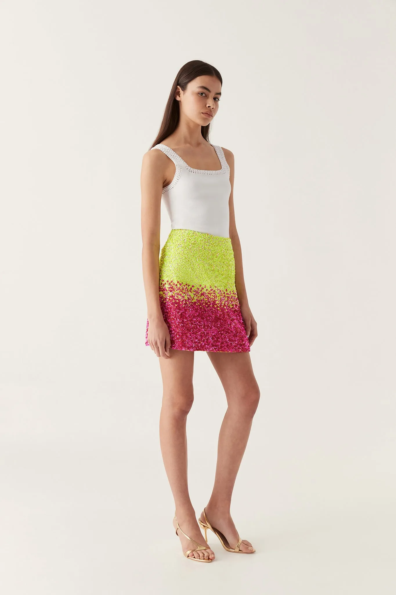 Calypso Ombre Mini Skirt sold by Aje
