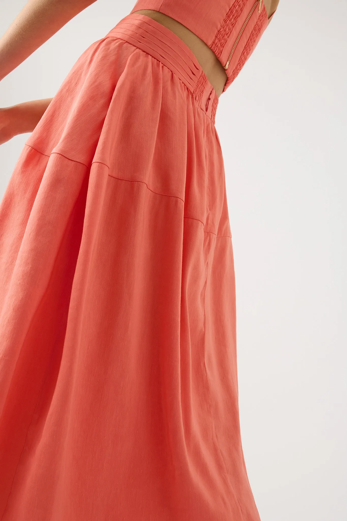 Shelly Flare Tuck Midi Skirt sold by Aje product image thumbnail 4