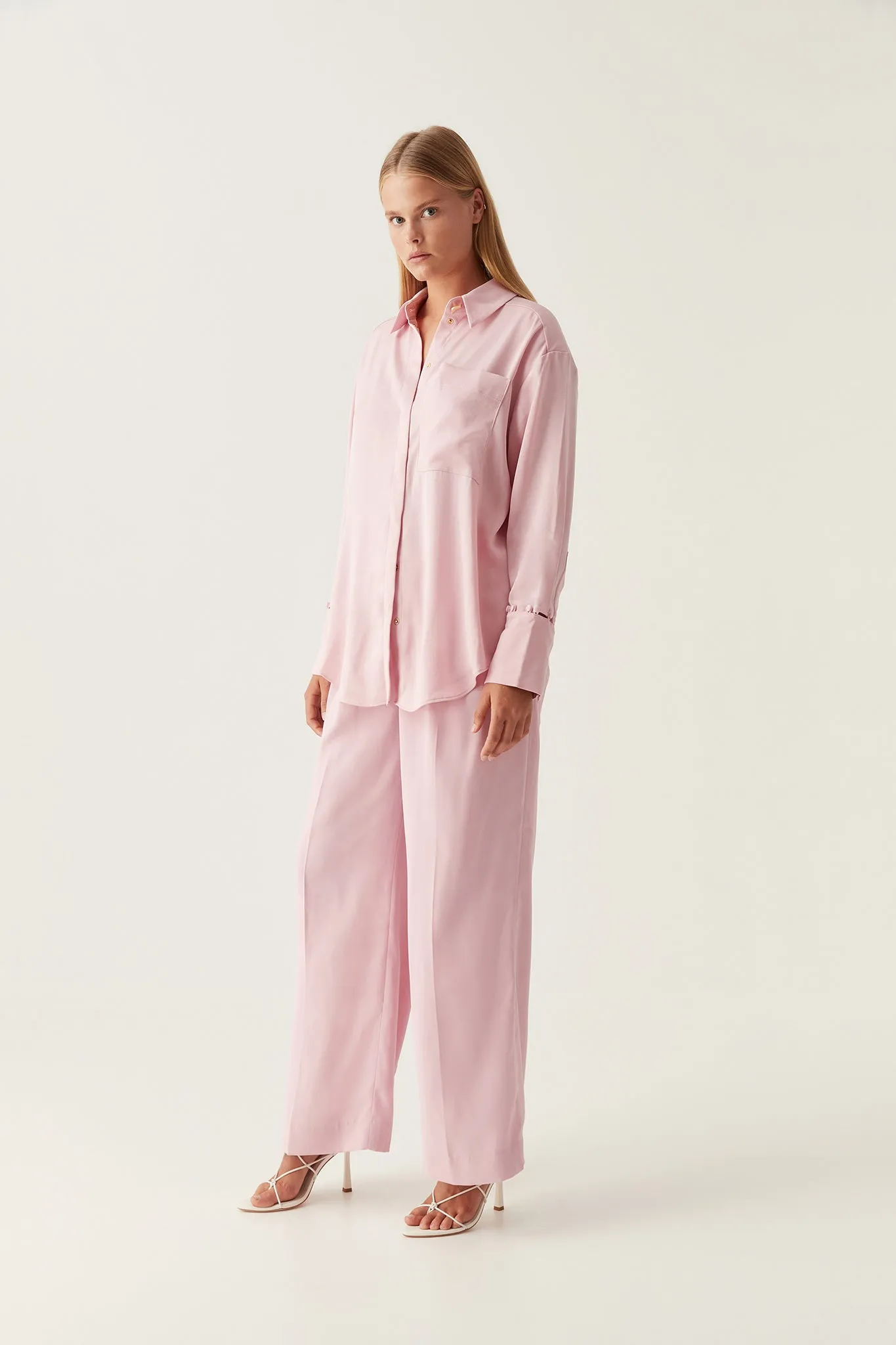 Riddle Buttoned Crepe Shirt sold by Aje product image thumbnail 3