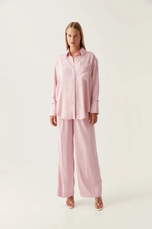 Riddle Buttoned Crepe Shirt sold by Aje