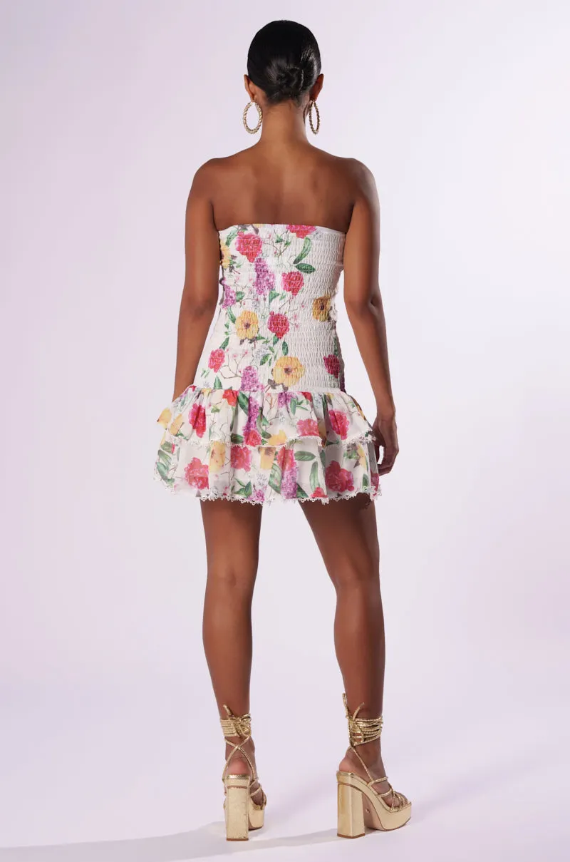 JULIETTE FLORAL PRINT MINI DRESS sold by AKIRA product image thumbnail 3