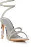 AZALEA WANG STHENO EMBELLISHED GLADIATOR SANDAL IN SILVER sold by AKIRA