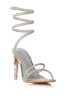 AZALEA WANG STHENO EMBELLISHED GLADIATOR SANDAL IN SILVER sold by AKIRA