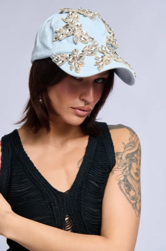 DENIM AND DIAMONDS BLING HAT made by AKIRA