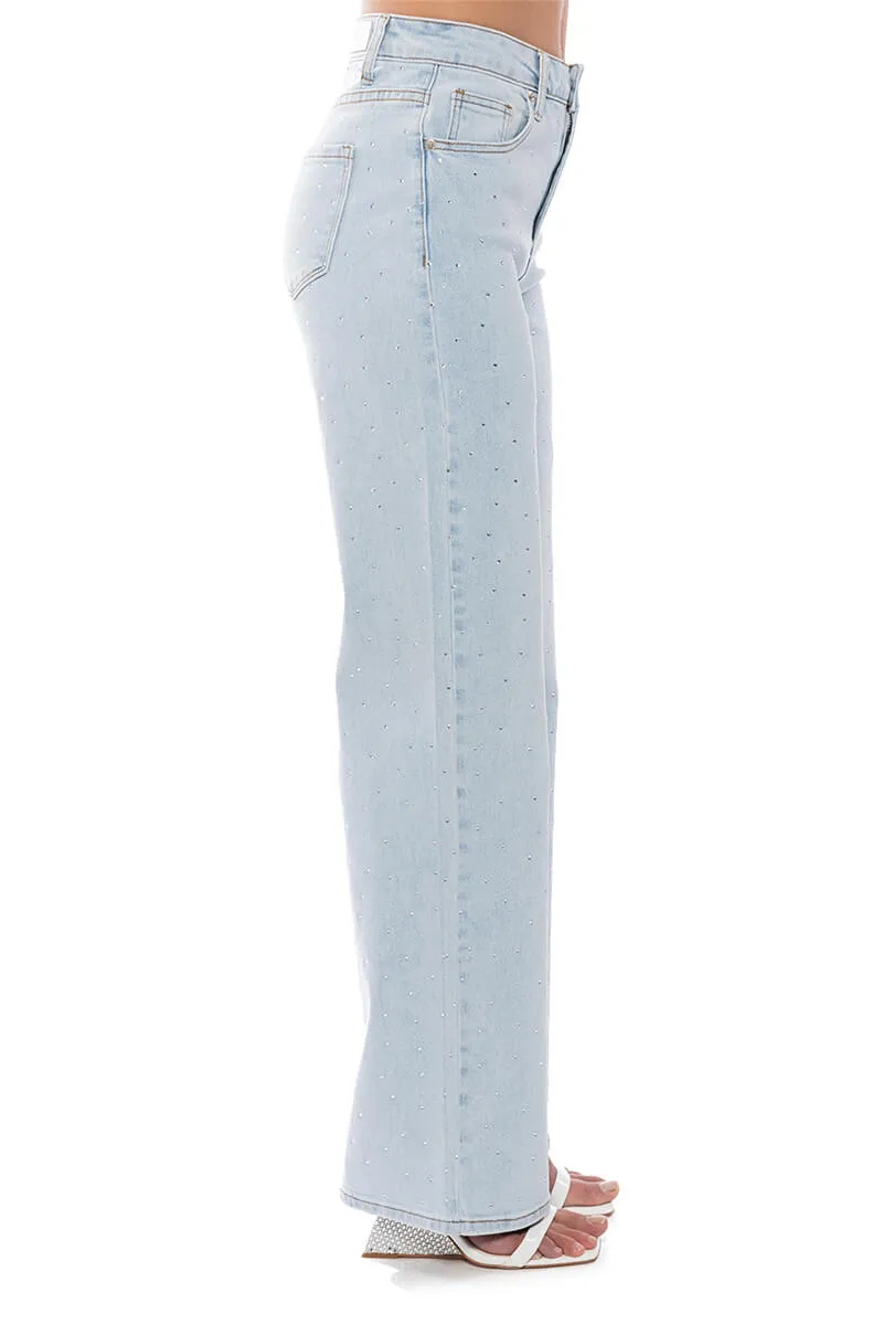 JILLIAN EMBELLISHED WIDE LEG JEANS sold by AKIRA product image thumbnail 5