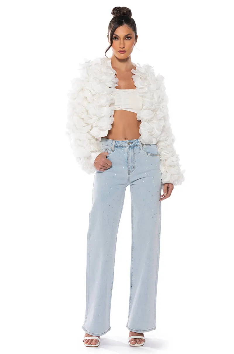 JILLIAN EMBELLISHED WIDE LEG JEANS sold by AKIRA product image thumbnail 2