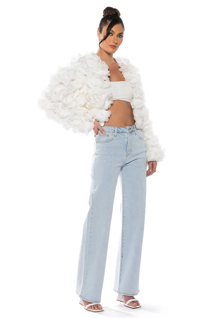 JILLIAN EMBELLISHED WIDE LEG JEANS sold by AKIRA product image thumbnail 3