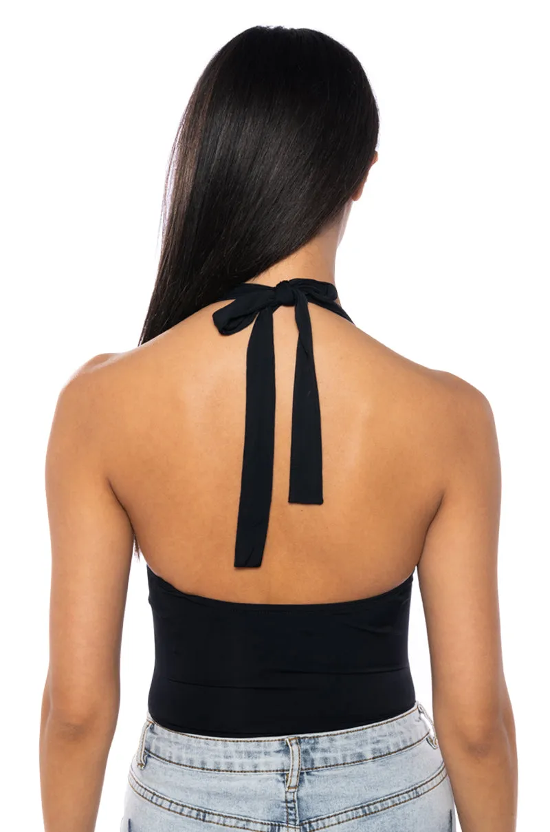 ASH HALTER NECK MESH DETAIL BODYSUIT sold by AKIRA product image thumbnail 5