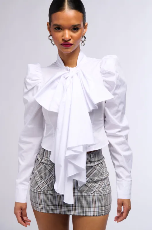IN YOUR EYES BLOUSE WITH BOW sold by AKIRA